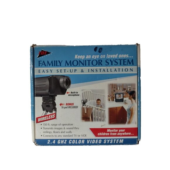 TDE Systems Family Monitoring System 2.4 GHZ Color Video System Untested